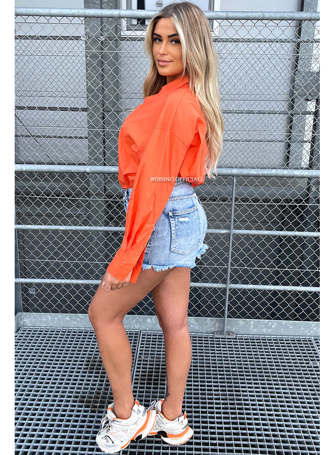 ORANGE - 'JUNE' - PREMIUM QUALITY OVERSIZED BLOUSE
