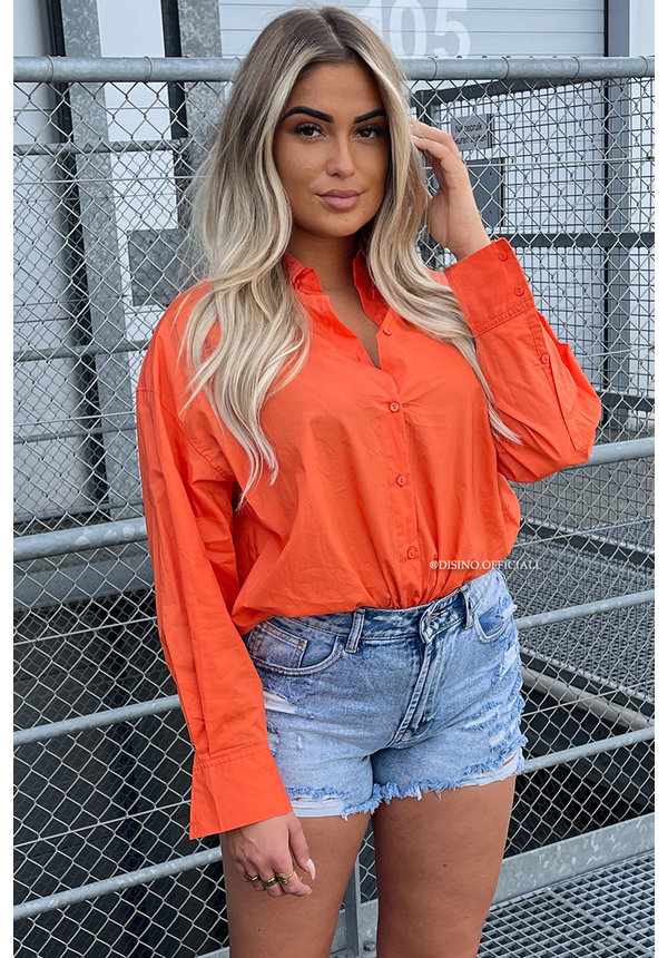 ORANGE - 'JUNE' - PREMIUM QUALITY OVERSIZED BLOUSE