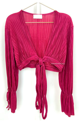 PURPLE - 'ELOISE' - PLISSÉ WRAP ON TOP 