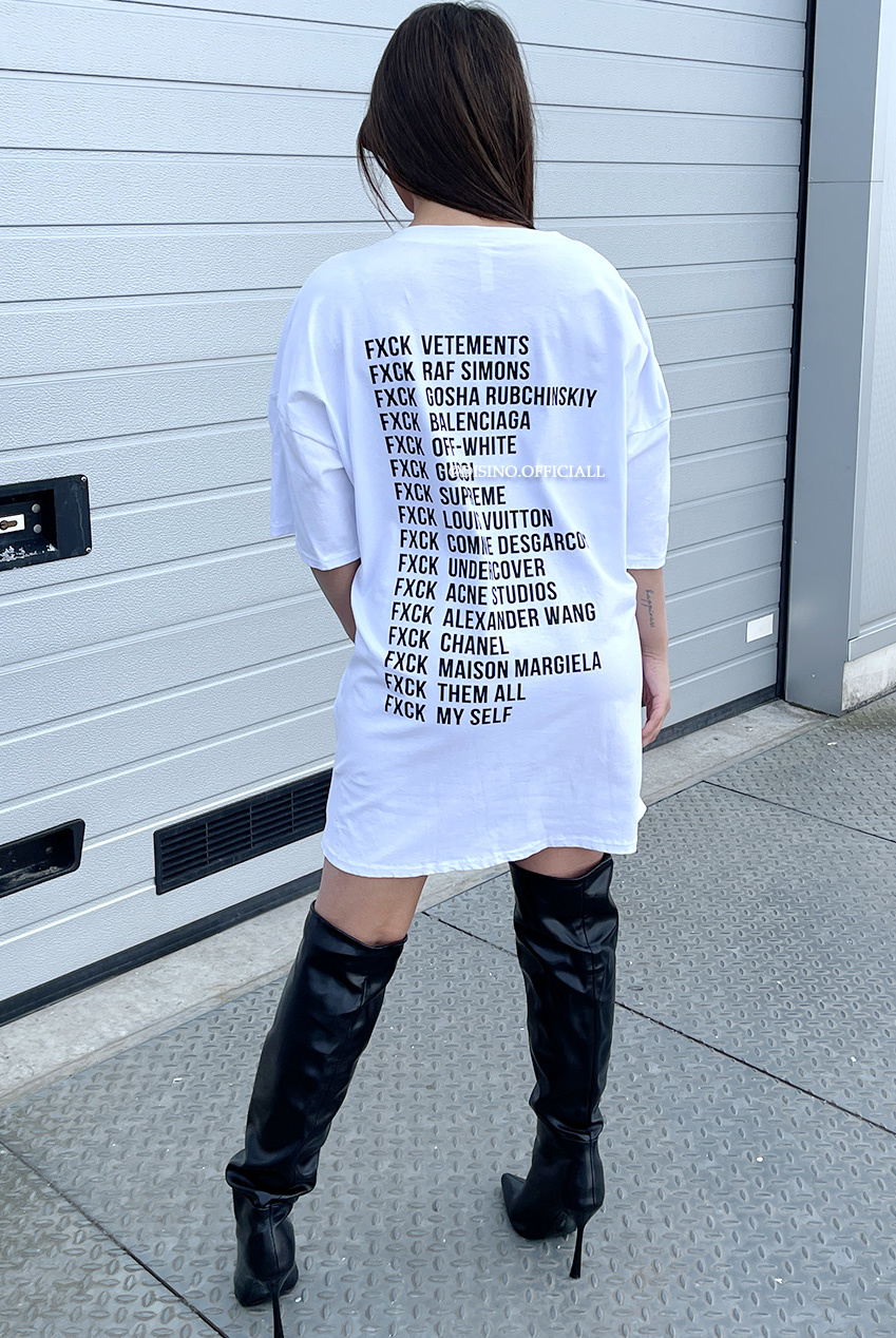 WHITE - 'FCK BRANDS' - INSPIRED 
