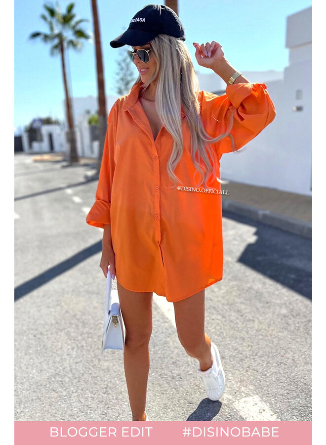 ORANGE - 'JUNE' - PREMIUM QUALITY OVERSIZED BLOUSE