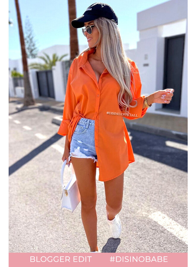 ORANGE - 'JUNE' - PREMIUM QUALITY OVERSIZED BLOUSE