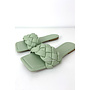 MINT GREEN - 'MILA SLIDERS' - BRAIDED SLIPPERS
