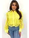 YELLOW - 'JUANE' - LACE BLOUSE TOP