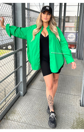 GREEN - 'JUNE' - PREMIUM QUALITY OVERSIZED BLOUSE GREEN - 'JUNE' - PREMIUM QUALITY OVERSIZED BLOUSE