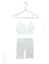 WHITE - 'SKIMMY' - PREMIUM QUALITY TWO PIECE BIKER SET