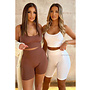 WHITE - 'SKIMMY' - PREMIUM QUALITY TWO PIECE BIKER SET