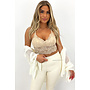 NUDE - 'IVY CROP' - LACE CROP TOP