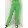 LIME GREEN - 'LIYA PANTS' - HIGH WAIST STRAIGHT LEG PANTALON