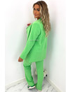 LIME GREEN - 'LIYA PANTS' - HIGH WAIST STRAIGHT LEG PANTALON