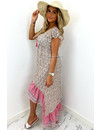 PINK - 'BLANCA' - BOOHOO RUFFLE MAXI DRESS