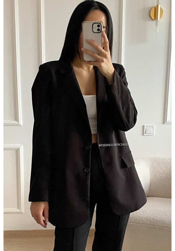 BLACK - 'LIYA BLAZER' - PREMIUM QUALITY OVERSIZED BLAZER