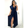 NAVY BLUE - 'BRITT MAXI' - RUFFLE MAXI DRESS