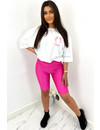 PINK - 'ROBINN' - SILKY BIKER SHORTS