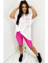 WHITE/PINK - 'ANGEL ON MY BACK'  - PREMIUM QUALITY ANGELS TEE DRESS