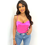 PINK - 'LINDE BODYSUIT' - SHINY STRETCH BODYSUIT