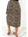 LEOPARD - 'SAAR' - LEOPARD PRINT WRAP ON SKIRT