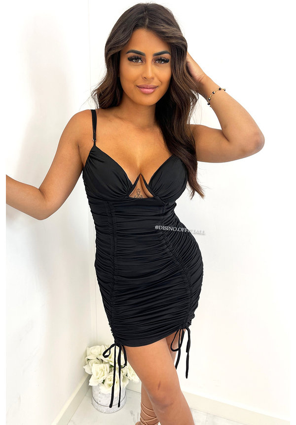 BLACK - 'JAYLINN - CLASSY RUCHED DRESS