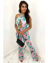 PINK - 'FLORAL LOVE' - PERFECT FIT FLORAL CROSS TOP JUMPSUIT