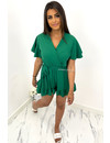 GREEN - 'STACEY' - CUTE RUFFLE PLAYSUIT