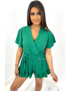 GREEN - 'STACEY' - CUTE RUFFLE PLAYSUIT
