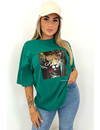 GREEN - 'G2' - SUPER OVERSIZED GRAPHIC TEE