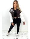 CHOCO - 'CROPPED NICKI' - BADDEST CROPPED VARSITY JACKET