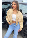 BEIGE - 'CROPPED BOMBER' - EXCLUSIVE CROPPED BOMBER JACKET