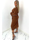 CHOCO - 'WILLOW V2' - PREMIUM QUALITY KNOTTED MAXI BLOUSE DRESS