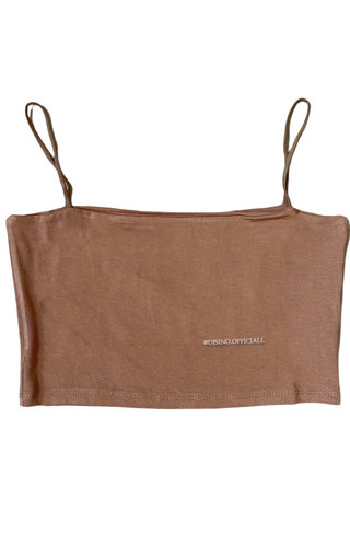 BROWN - 'CALI TOP' - BUNGEE STRAP TOP 