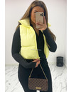 YELLOW - 'LYNN' - CROPPED PUFFER BODYWARMER