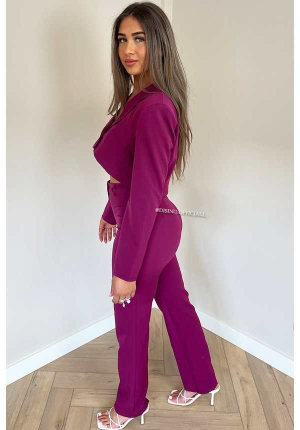 PURPLE - 'ROX' - CROPPED BLAZER