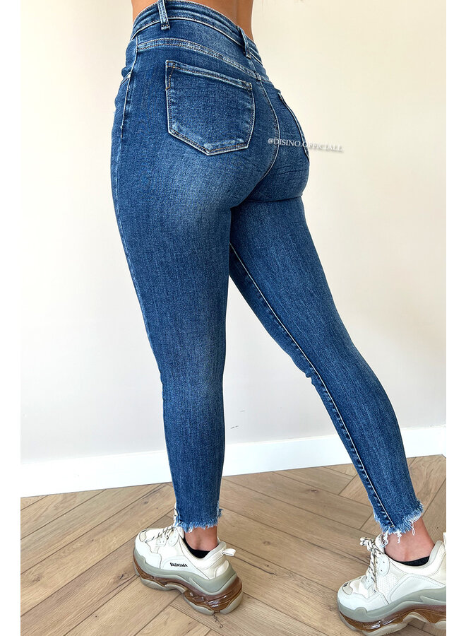 REDIAL - BLUE - PERFECT HIGH WAIST SKINNY JEANS - 7127