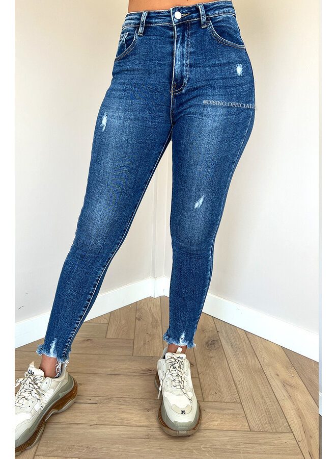 REDIAL - BLUE - PERFECT HIGH WAIST SKINNY JEANS - 7127