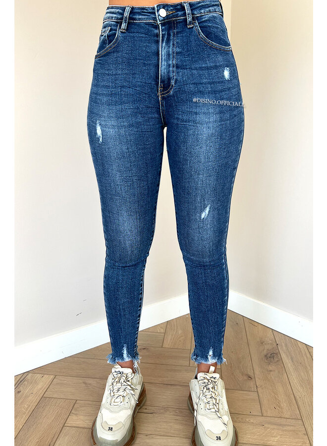 REDIAL - BLUE - PERFECT HIGH WAIST SKINNY JEANS - 7127