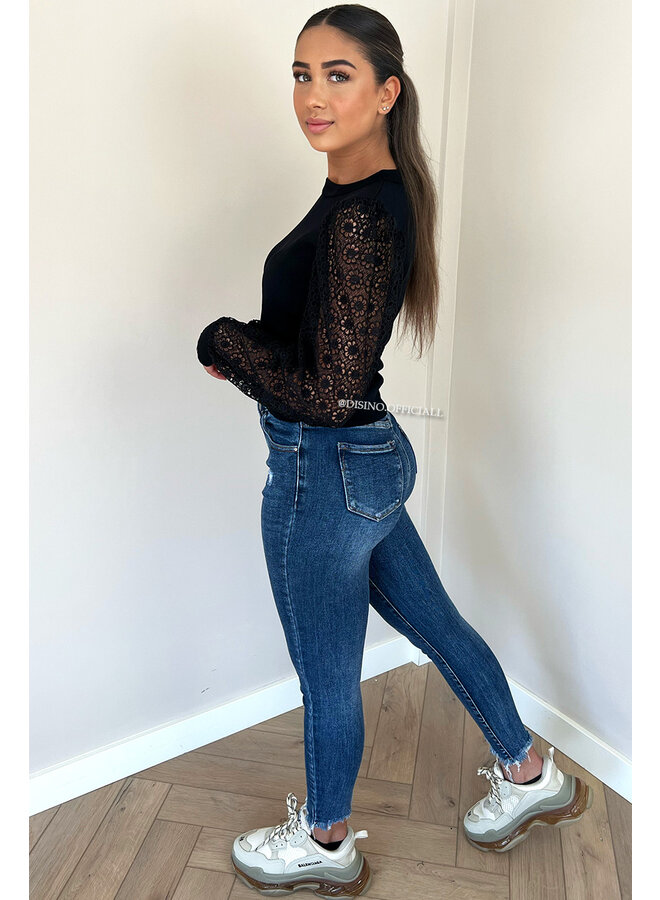 REDIAL - BLUE - PERFECT HIGH WAIST SKINNY JEANS - 7127