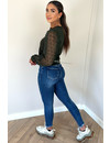 REDIAL - BLUE - PERFECT HIGH WAIST SKINNY JEANS - 7127