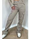 BEIGE - 'PHOEBE TROUSERS' - PREMIUM QUALITY CARGO TROUSERS