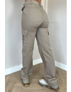 TAUPE - 'PHOEBE TROUSERS' - PREMIUM QUALITY CARGO TROUSERS