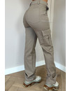 TAUPE - 'PHOEBE TROUSERS' - PREMIUM QUALITY CARGO TROUSERS