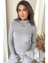 GREY - 'JULIE SET' - INSPIRED SOFT RUFFLE TWIN SET - 1078