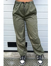 KHAKI GREEN - 'ROXY' - PARACHUTE CARGO PANTS