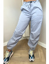 GREY - 'ROXY' - PARACHUTE CARGO PANTS