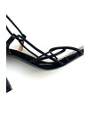 BLACK - 'MILLY HEELS' - TOUWTJES HAKKEN ROPE HEELS