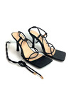 BLACK - 'MILLY HEELS' - TOUWTJES HAKKEN ROPE HEELS