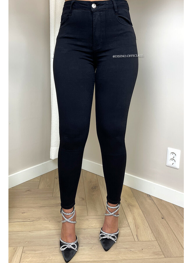 LAULIA - BLACK - EXTRA HIGH WAIST SKINNY JEANS PUSH UP - 357