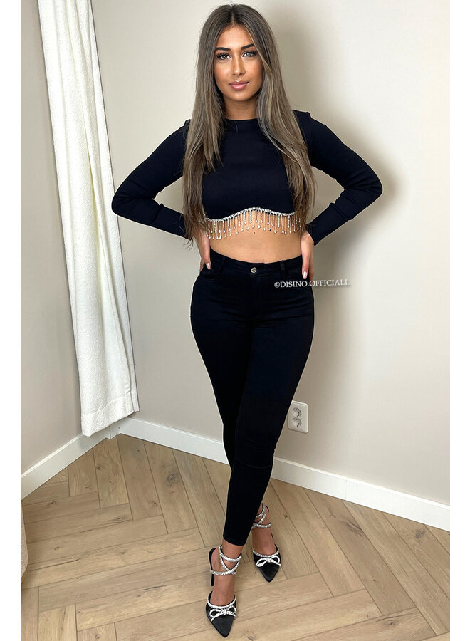 LAULIA - BLACK - EXTRA HIGH WAIST SKINNY JEANS PUSH UP - 357