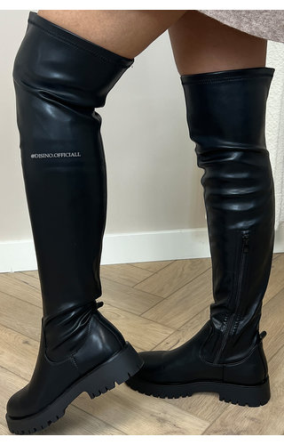 BLACK - 'CARMEN OVERKNEE BOOTS' - PREMIUM QUALITY BOOTS BLACK - 'CARMEN OVERKNEE BOOTS' - PREMIUM QUALITY BOOTS