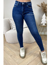 QUEEN HEART JEANS - BLUE - PERFECT HIGH WAIST SKINNY JEANS  - 962