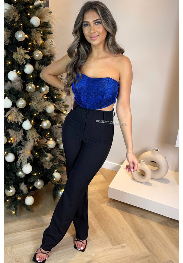 BLUE - 'LUCIA' - SPARKLE CORSET TOP